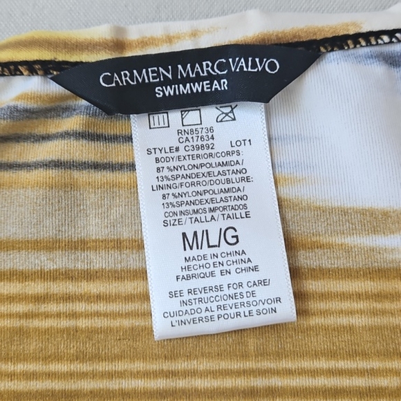 Carmen Marc Valvo Deco Zig Zag Kimono Swim Cover-Up - Picture 7 of 11